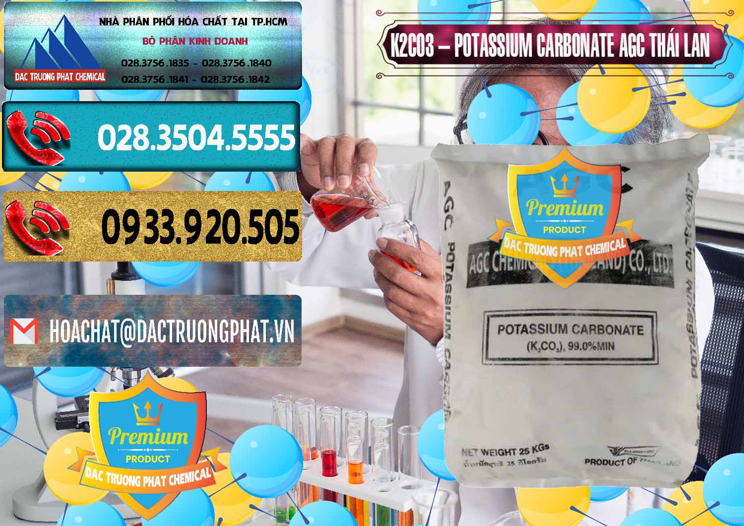 Nhà nhập khẩu và bán K2Co3 – Potassium Carbonate AGC Thái Lan Thailand - 0471 - Cty phân phối và nhập khẩu hóa chất tại TP.HCM - hoachatdetnhuom.com