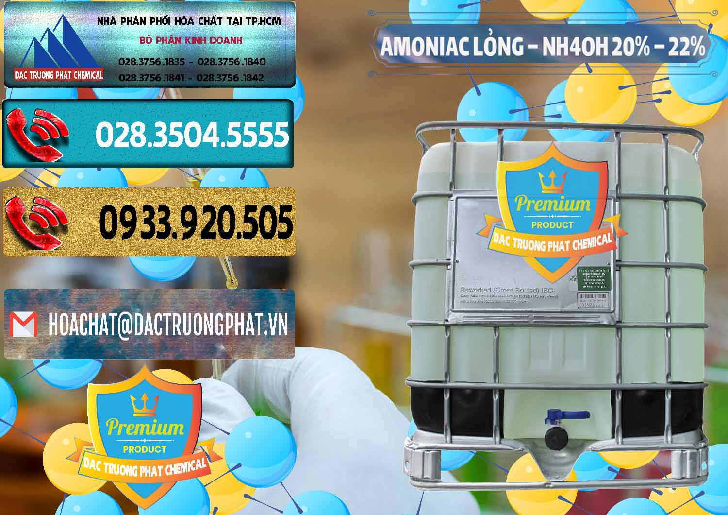 Nơi cung ứng & phân phối Amoniac Lỏng – NH4OH 20% – 22% Việt Nam - 0185 - Chuyên phân phối và bán hóa chất tại TP.HCM - hoachatdetnhuom.com
