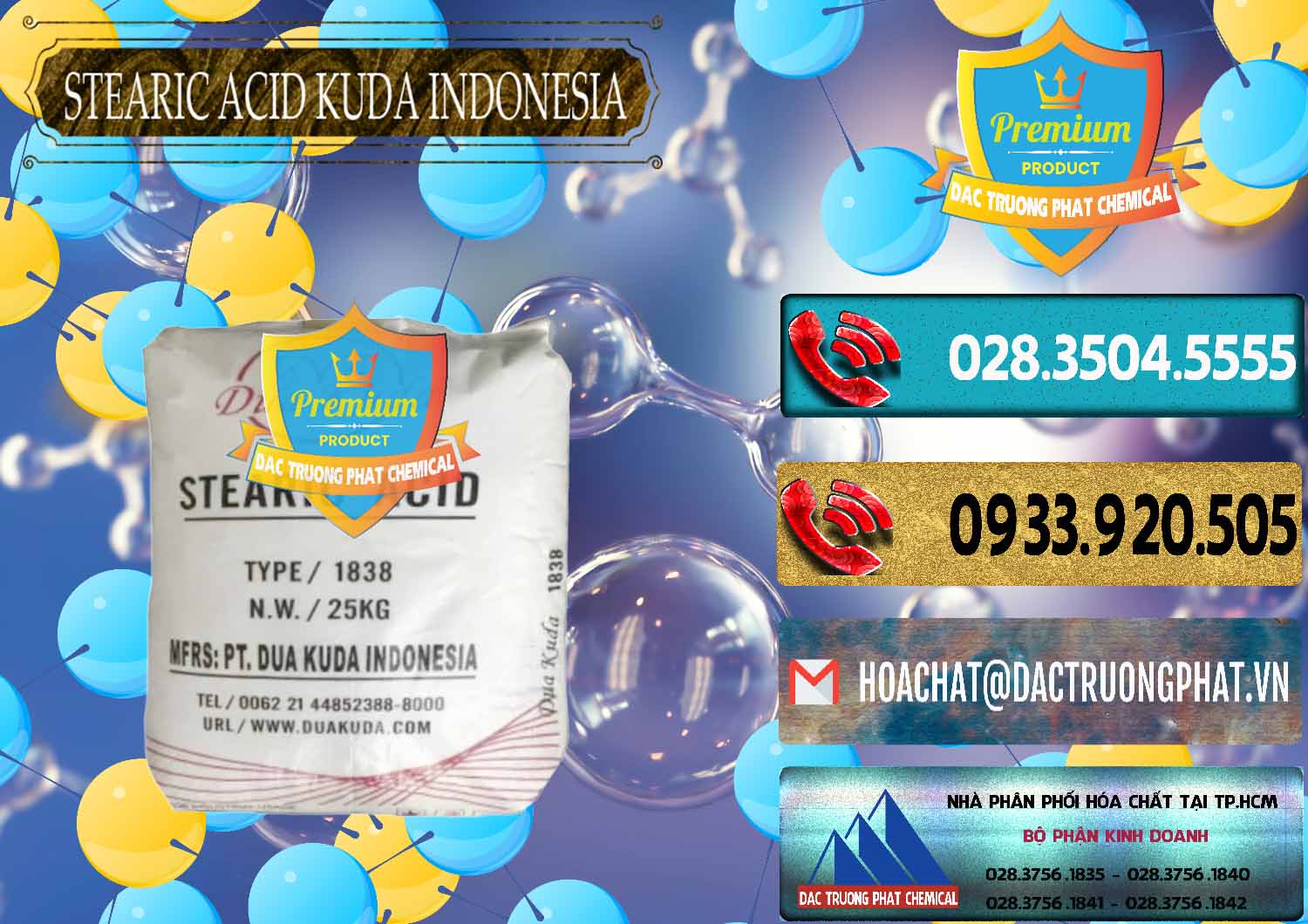 Nơi bán và cung cấp Axit Stearic - Stearic Acid Dua Kuda Indonesia - 0388 - Cty chuyên bán và phân phối hóa chất tại TP.HCM - hoachatdetnhuom.com