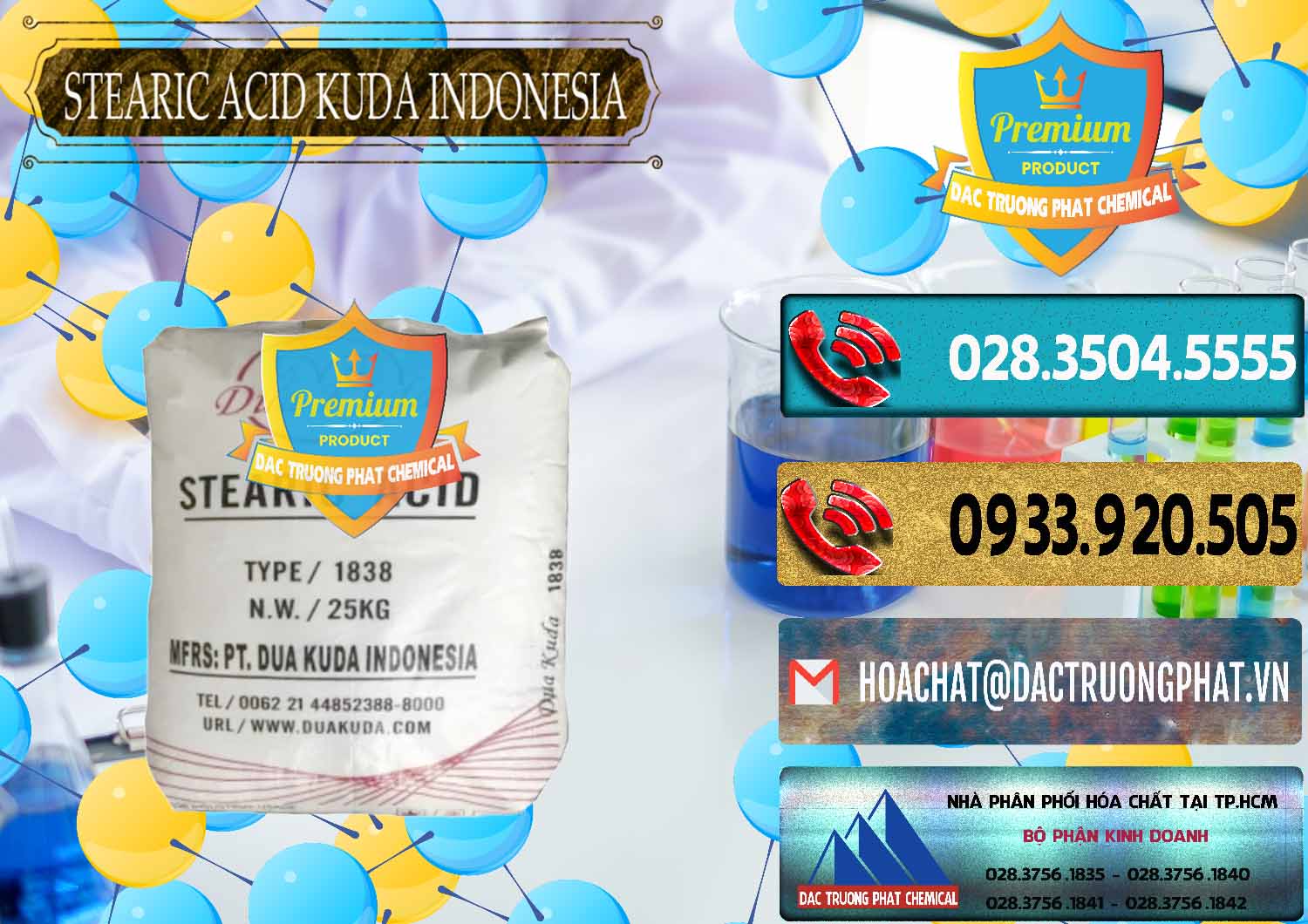 Công ty nhập khẩu & bán Axit Stearic - Stearic Acid Dua Kuda Indonesia - 0388 - Nơi chuyên cung ứng & phân phối hóa chất tại TP.HCM - hoachatdetnhuom.com