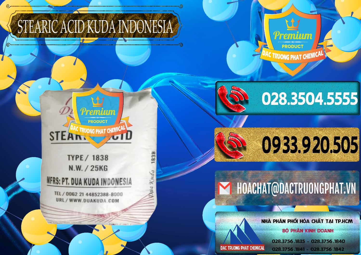 Đơn vị chuyên bán - cung ứng Axit Stearic - Stearic Acid Dua Kuda Indonesia - 0388 - Nhà nhập khẩu ( cung cấp ) hóa chất tại TP.HCM - hoachatdetnhuom.com