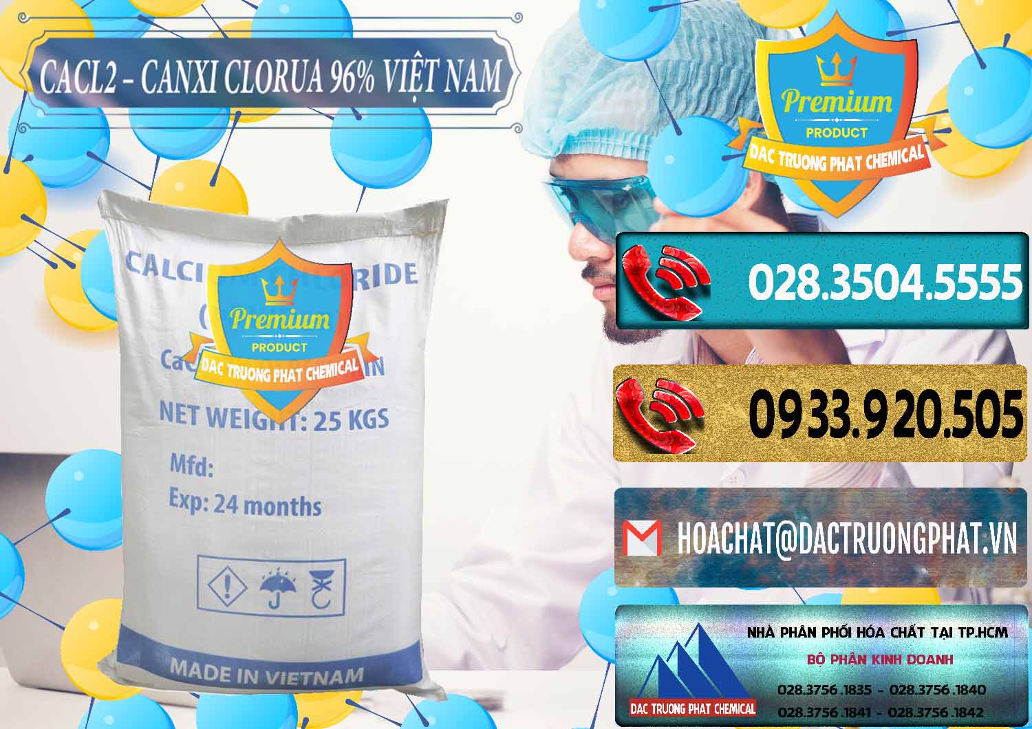 Cung cấp CaCl2 – Canxi Clorua 96% Việt Nam - 0236 - Nơi chuyên cung cấp ( bán ) hóa chất tại TP.HCM - hoachatdetnhuom.com