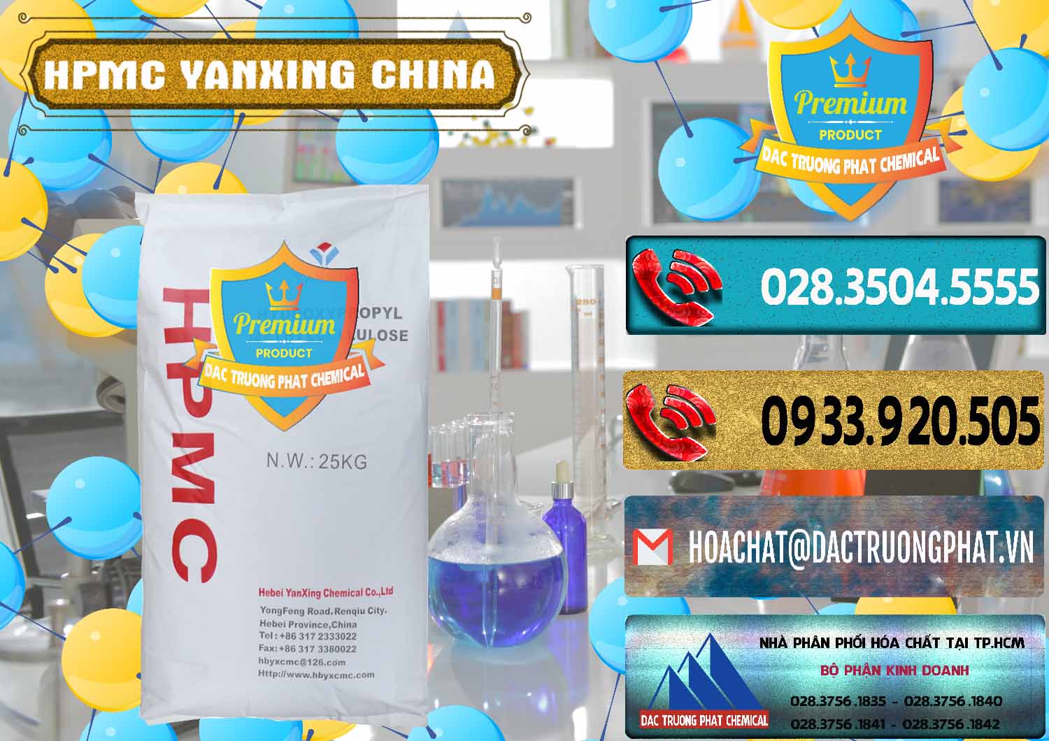 Đơn vị chuyên bán và cung cấp Chất Tạo Đặc HPMC - Hydroxypropyl Methyl Cellulose Yanxing Trung Quốc China - 0483 - Nơi cung cấp ( bán ) hóa chất tại TP.HCM - hoachatdetnhuom.com