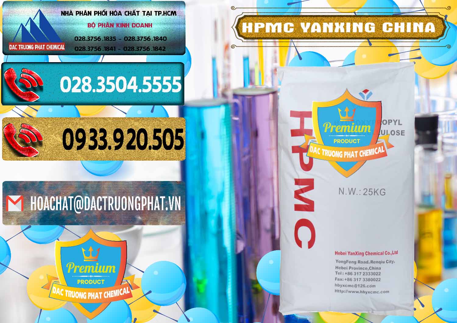 Cty chuyên bán ( cung ứng ) Chất Tạo Đặc HPMC - Hydroxypropyl Methyl Cellulose Yanxing Trung Quốc China - 0483 - Cty cung cấp và kinh doanh hóa chất tại TP.HCM - hoachatdetnhuom.com