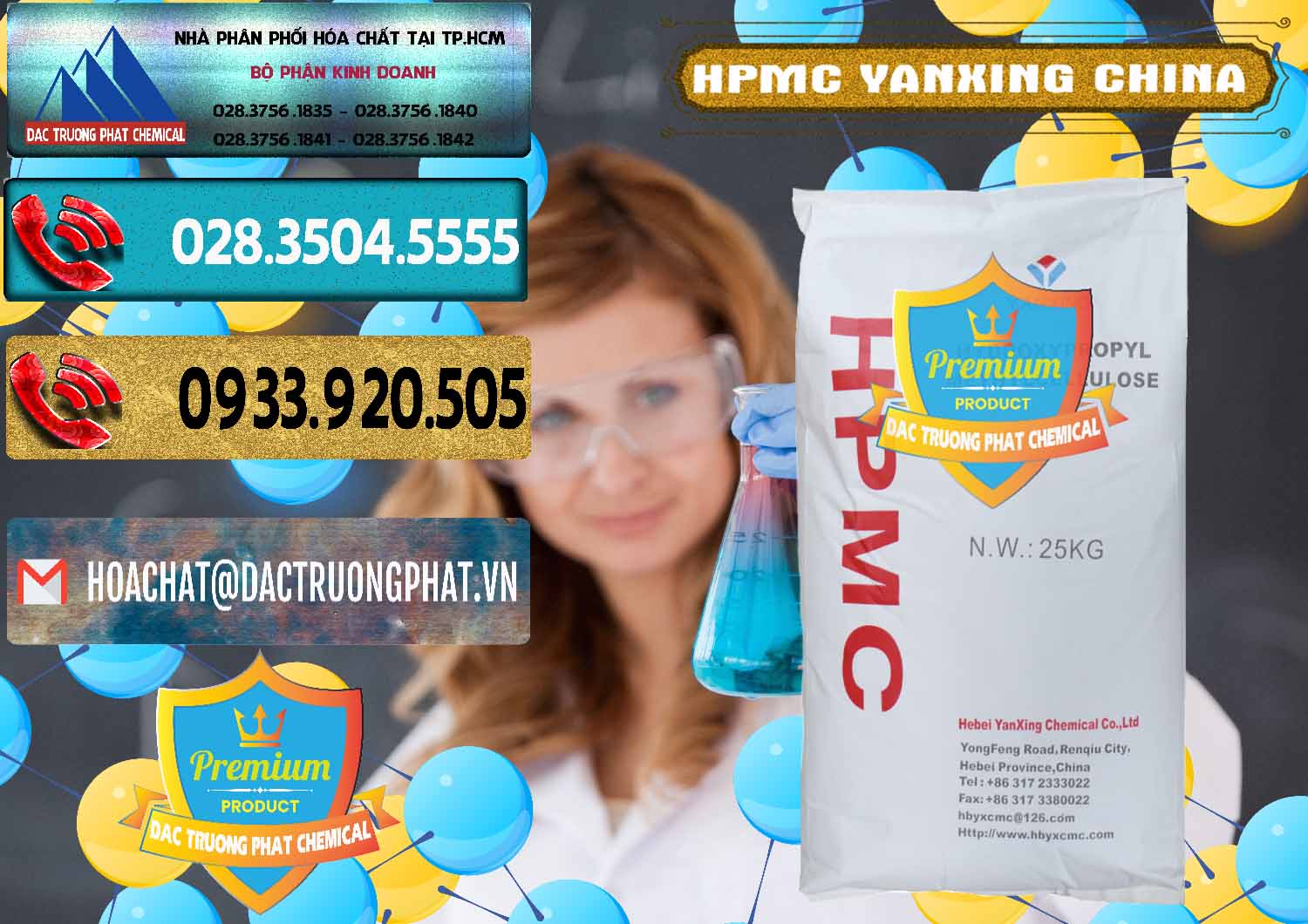 Nhà nhập khẩu ( bán ) Chất Tạo Đặc HPMC - Hydroxypropyl Methyl Cellulose Yanxing Trung Quốc China - 0483 - Cty phân phối - nhập khẩu hóa chất tại TP.HCM - hoachatdetnhuom.com