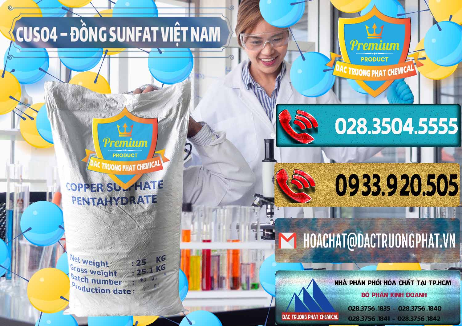 Nơi chuyên cung cấp _ kinh doanh CuSO4 – Đồng Sunfat Dạng Bột Việt Nam - 0196 - Nơi kinh doanh và bán hóa chất tại TP.HCM - hoachatdetnhuom.com