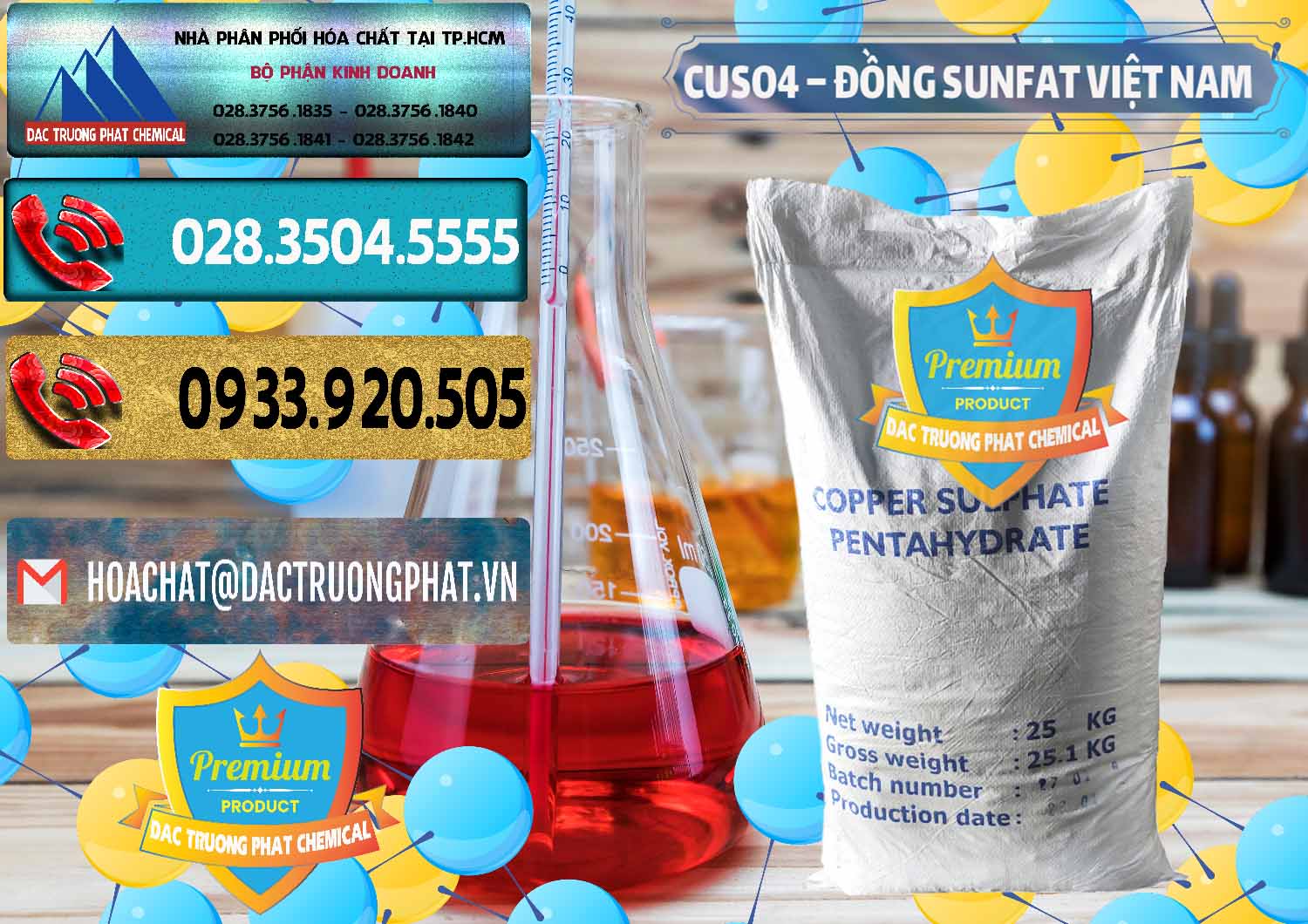Công ty phân phối & cung ứng CuSO4 – Đồng Sunfat Dạng Bột Việt Nam - 0196 - Nơi chuyên cung cấp và bán hóa chất tại TP.HCM - hoachatdetnhuom.com