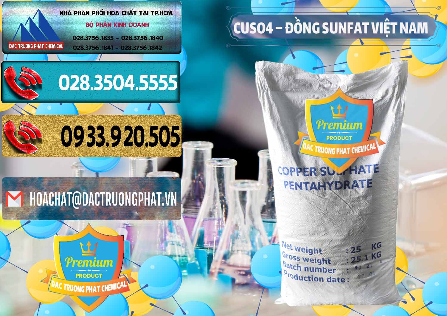 Cty cung ứng và phân phối CuSO4 – Đồng Sunfat Dạng Bột Việt Nam - 0196 - Nơi phân phối & bán hóa chất tại TP.HCM - hoachatdetnhuom.com