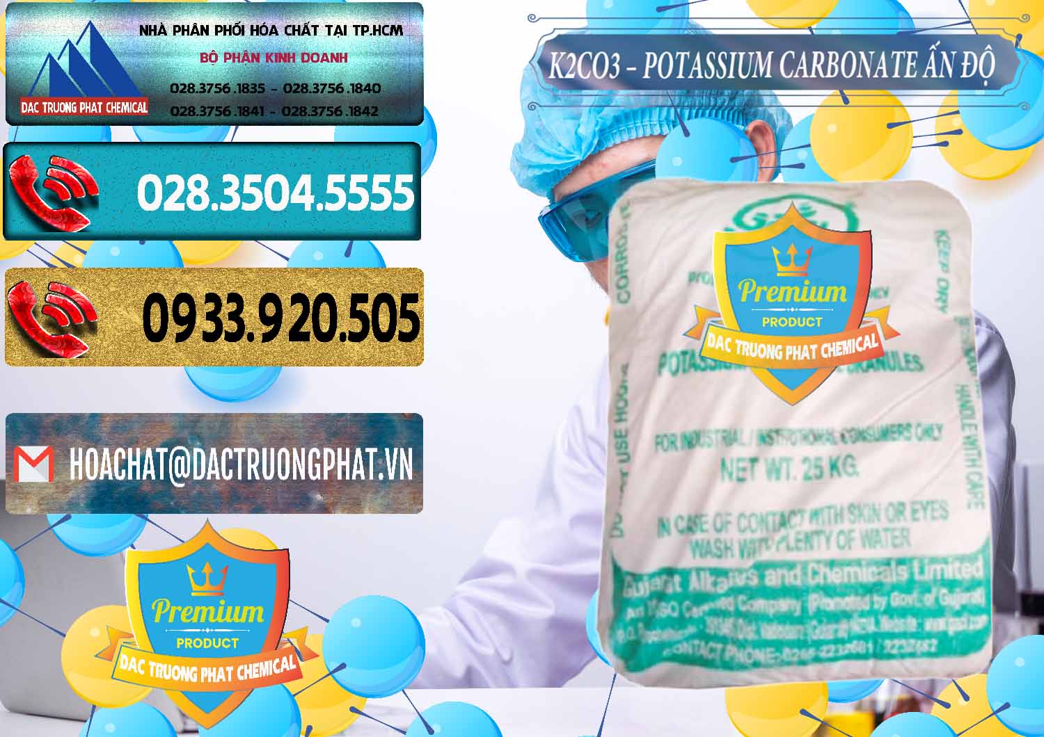 Nơi cung ứng - bán K2Co3 – Potassium Carbonate GACL Ấn Độ India - 0472 - Cty chuyên phân phối _ nhập khẩu hóa chất tại TP.HCM - hoachatdetnhuom.com