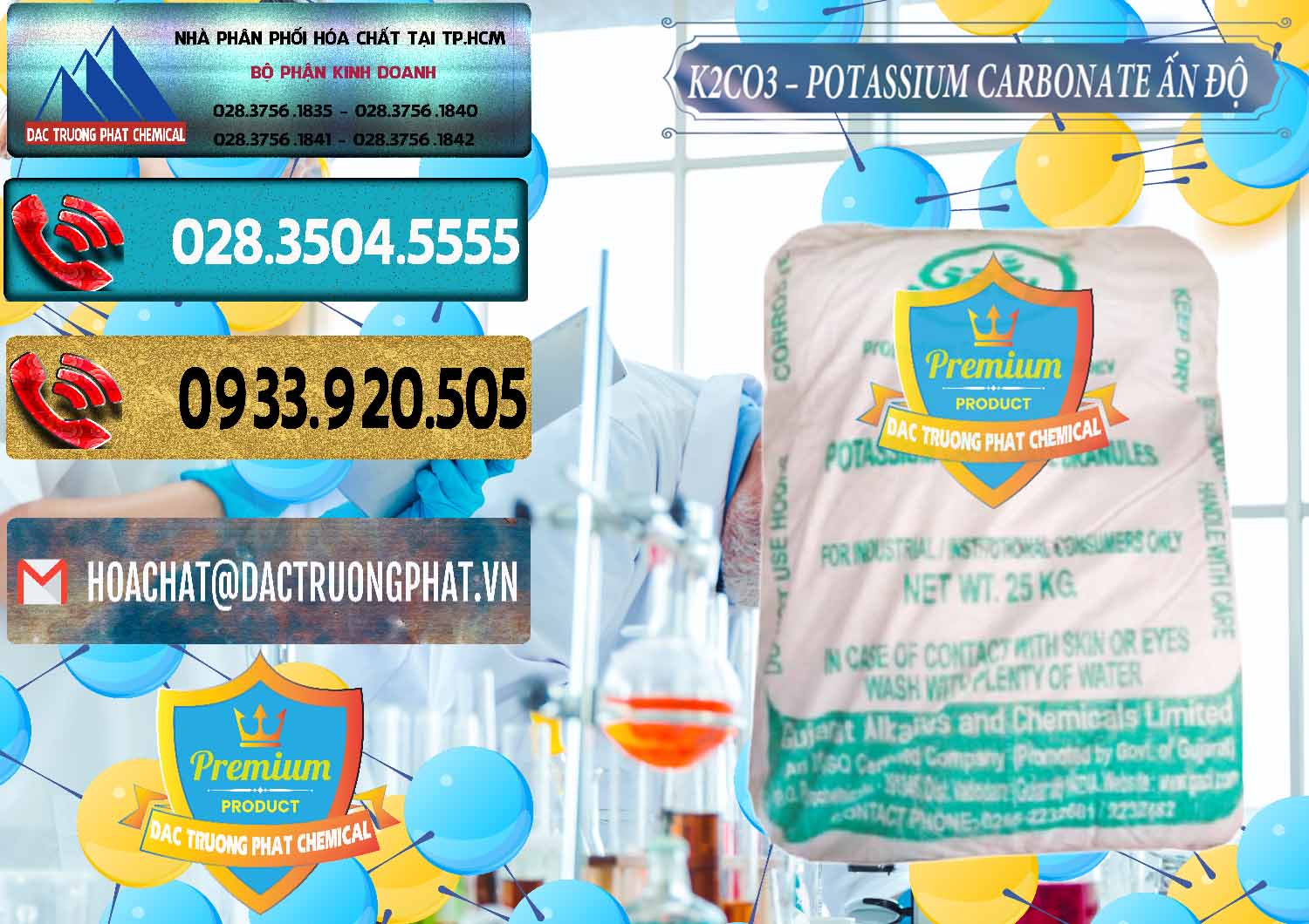 Bán _ phân phối K2Co3 – Potassium Carbonate GACL Ấn Độ India - 0472 - Cty kinh doanh và phân phối hóa chất tại TP.HCM - hoachatdetnhuom.com