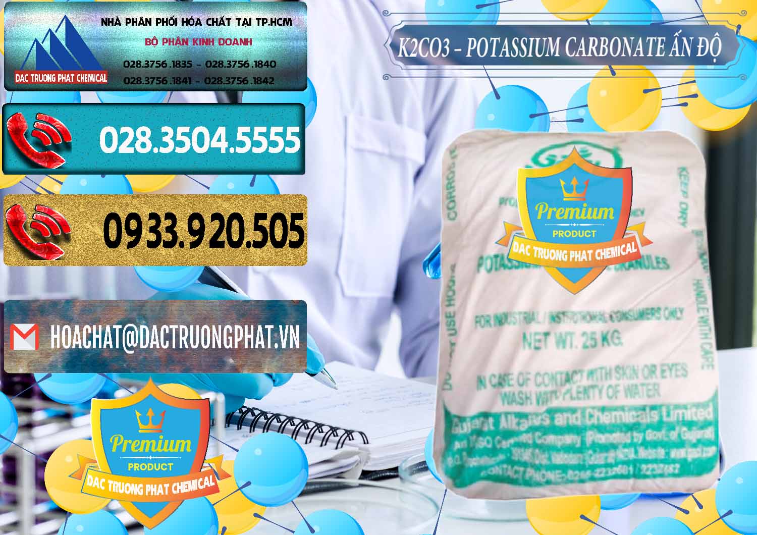 Cung ứng và bán K2Co3 – Potassium Carbonate GACL Ấn Độ India - 0472 - Đơn vị chuyên kinh doanh - cung cấp hóa chất tại TP.HCM - hoachatdetnhuom.com
