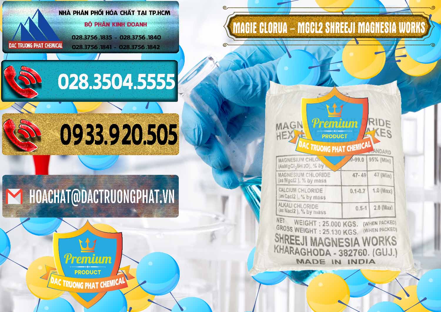 Cty phân phối ( bán ) Magie Clorua – MGCL2 Dạng Vảy Shreeji Magnesia Works Ấn Độ India - 0285 - Nhà cung cấp & phân phối hóa chất tại TP.HCM - hoachatdetnhuom.com