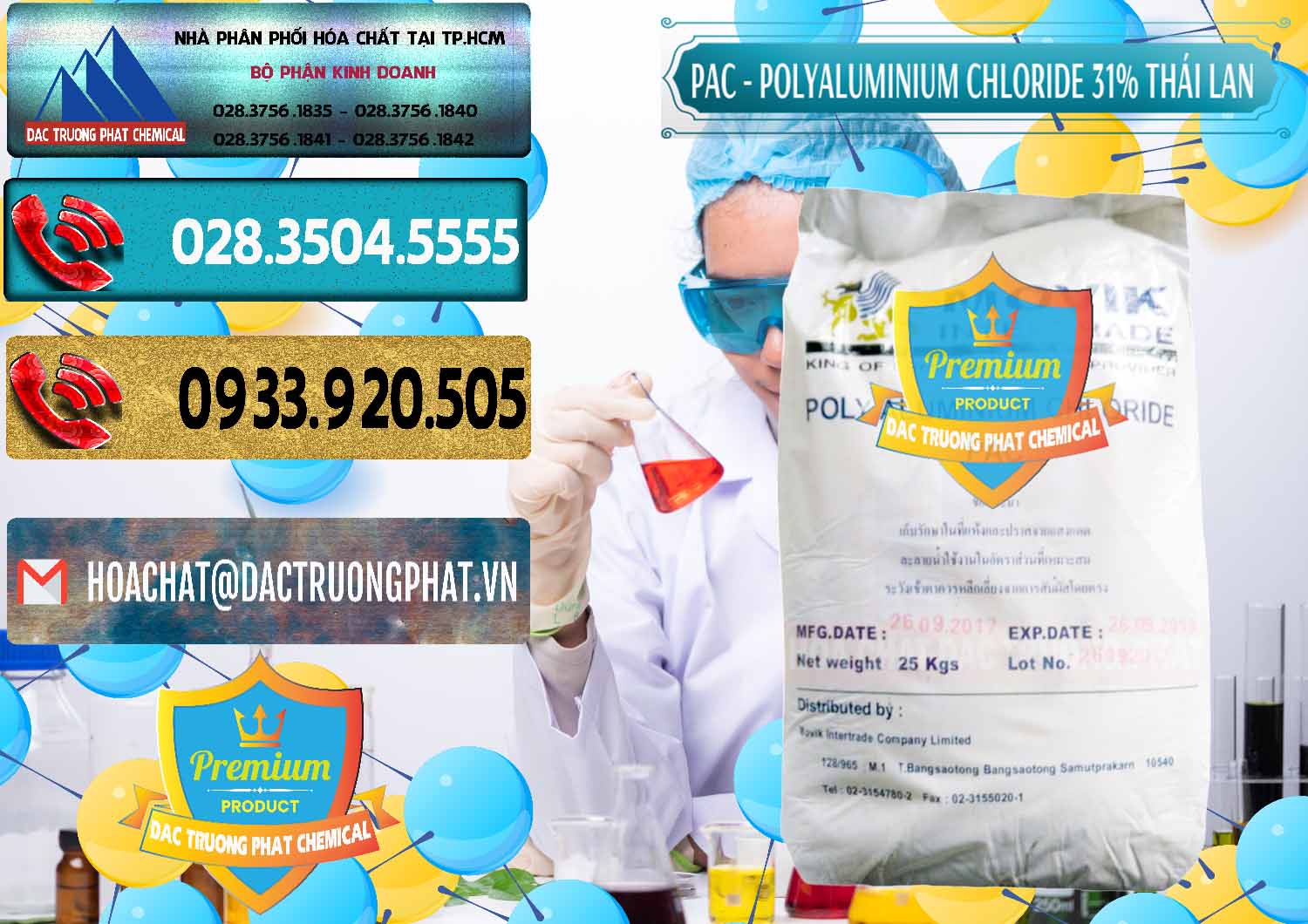 Nhập khẩu & bán PAC - Polyaluminium Chloride 31% Thái Lan Thailand - 0469 - Cty chuyên phân phối & nhập khẩu hóa chất tại TP.HCM - hoachatdetnhuom.com