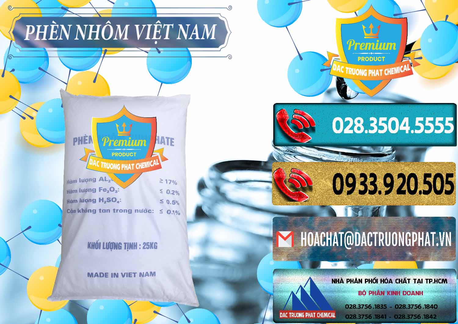 Nhà cung cấp & bán Phèn Nhôm - Al2(SO4)3 17% Việt Nam - 0465 - Nhà cung cấp & bán hóa chất tại TP.HCM - hoachatdetnhuom.com