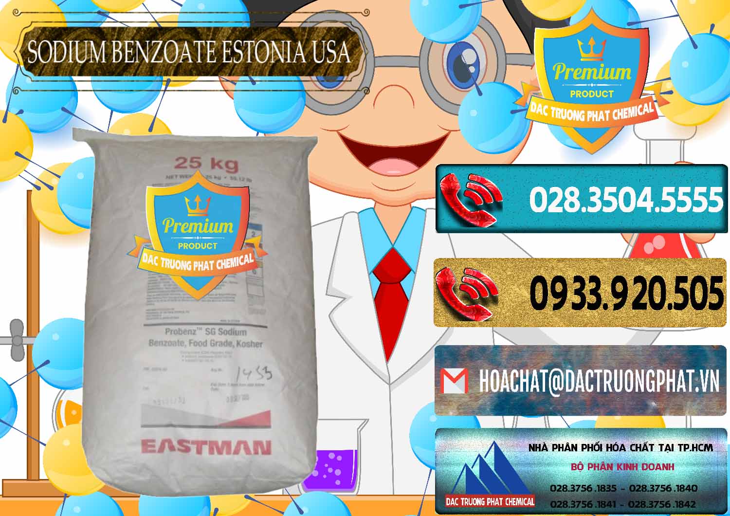 Nhà cung ứng - bán Sodium Benzoate - Mốc Bột Estonia Mỹ USA - 0468 - Nhà phân phối ( nhập khẩu ) hóa chất tại TP.HCM - hoachatdetnhuom.com